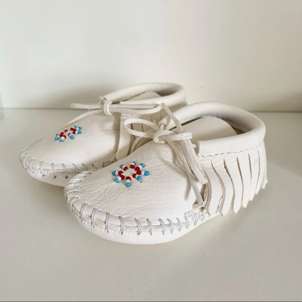 90’s Vintage elk skin baby moccasins